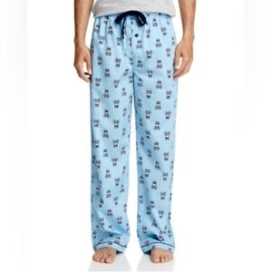 Psycho Bunny Lounge Pants Men’s Medium Blue Cotton Logo Print Pajama Bottoms🧡